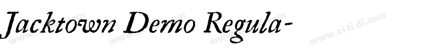 Jacktown Demo Regula字体转换